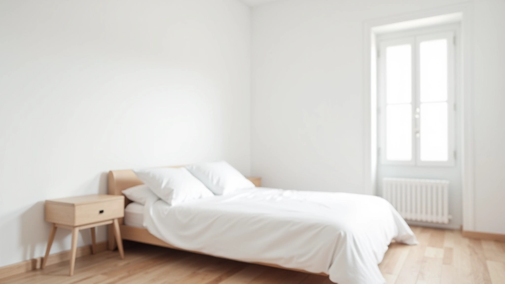 Quarto minimalista espaçoso